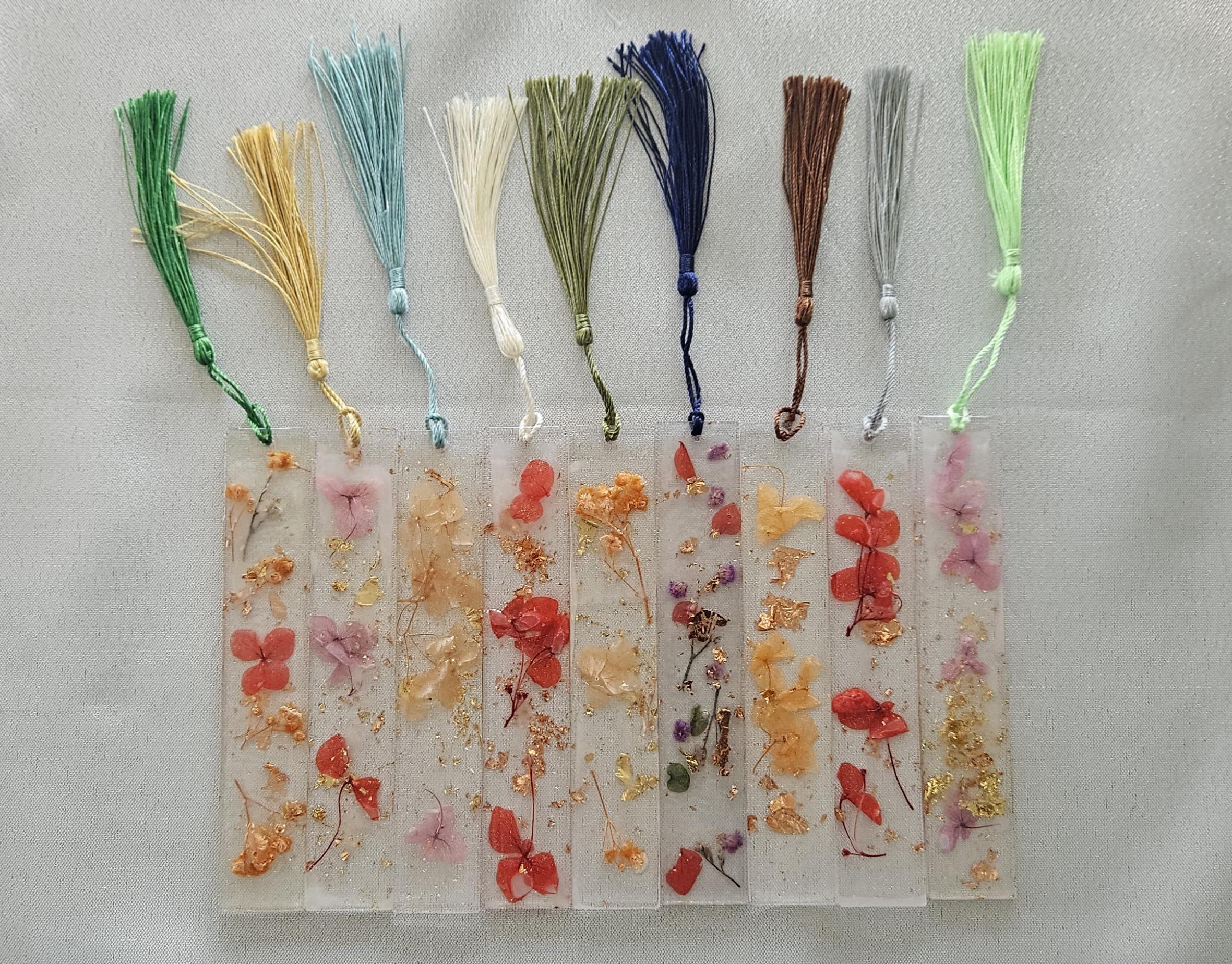 Selection of handmade resin bookmarks